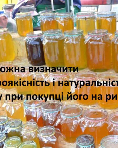 Як можна визначити доброякісність і натуральність меду при покупці його на ринку?